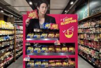OTOKI Halal-certified JIN RAMEN exclusive display at a major retail store in Indonesia