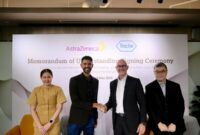 Left to right: Eldana Sauran, Arun Krishna, Lance Little and Christopher Chiam (Source: AstraZeneca)