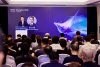George Gao, President of Huawei Cloud Core Network Product Line, delivering a keynote speech