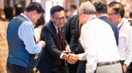 Delegates network during the 29th Asian Shared Services & Outsourcing Week at One Farrer Hotel in Singapore